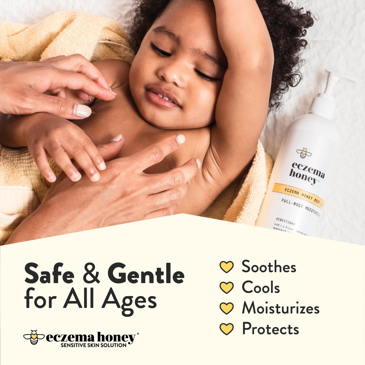 ECZEMA HONEY Oatmeal Body Lotion - Hand & Body Cream for Eczema Relief - Natural Dry Skin Repair (16 Oz) Beauty and Personal Care ECZEMA HONEY