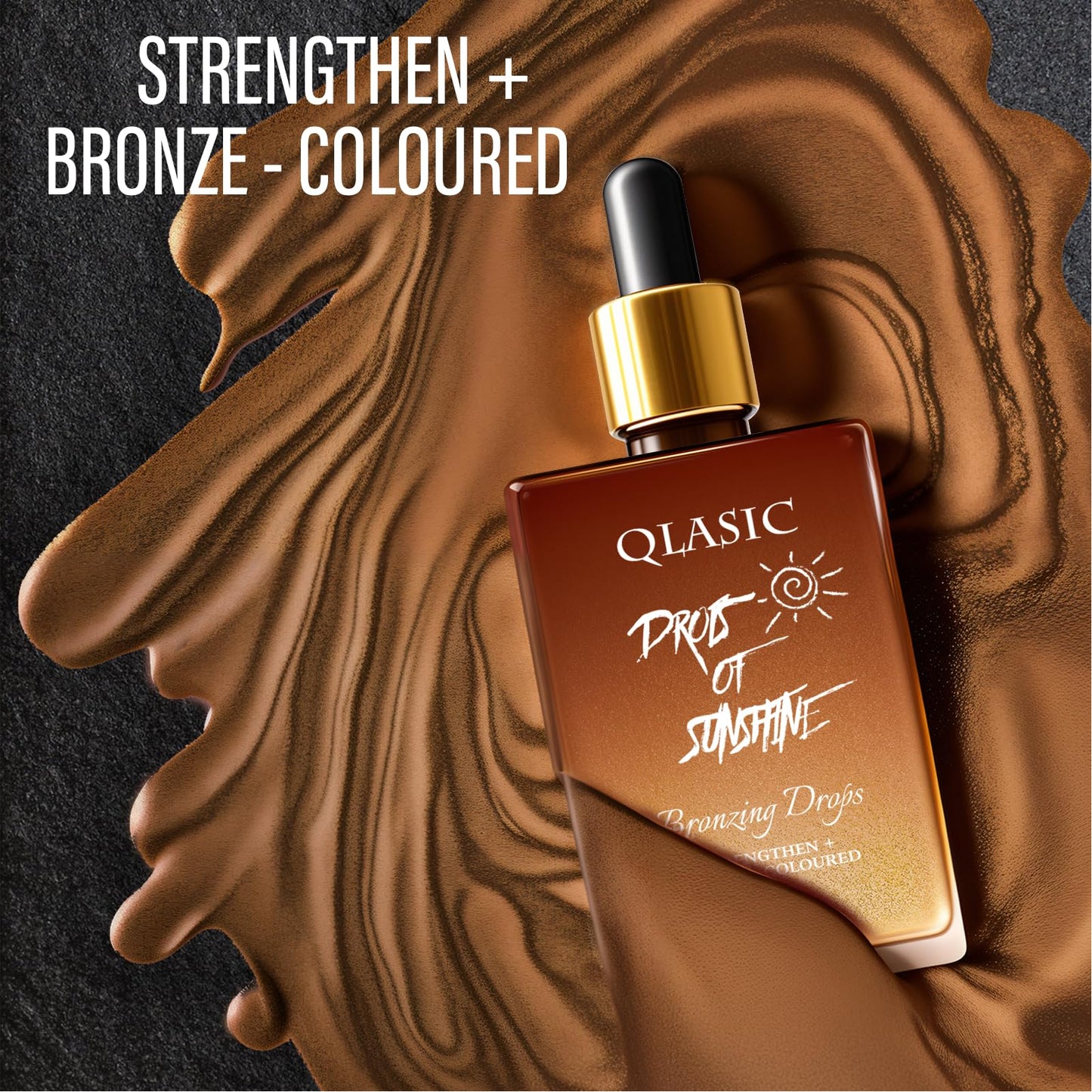 Skin Care Essence Anti-Pollution Drops - Bronzing Serum & Facial Tanning Drops,Fake Tan Peptide Serum,Liquid Bronzer Cream for Aging Skin (Bronze) Beauty & Personal Care QLASIC