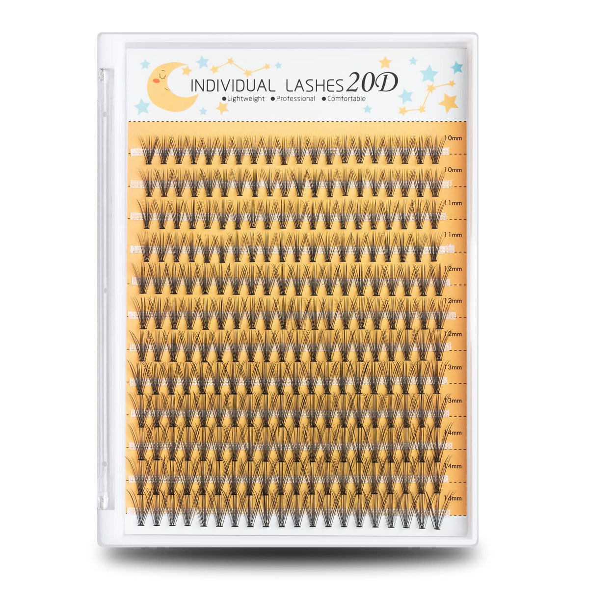 FinyDreamy 240pcs Individual Lash Extensions, 20D Lash Clusters Volume Mix Pack, 10-14mm Mix Lengths C Curl 0.07mm Thickness Professional Individual Beauty & Personal Care FinyDreamy