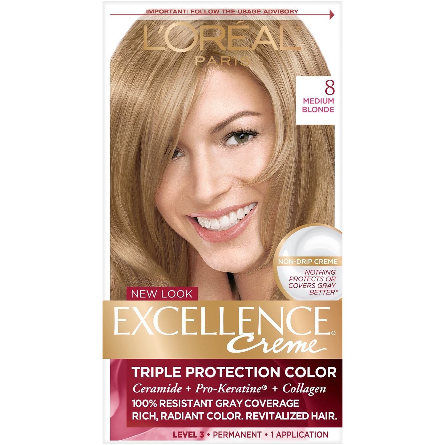 L’Oreal ParisExcellence # 8 Medium Blonde Kit Beauty & Personal Care L'Oreal Paris