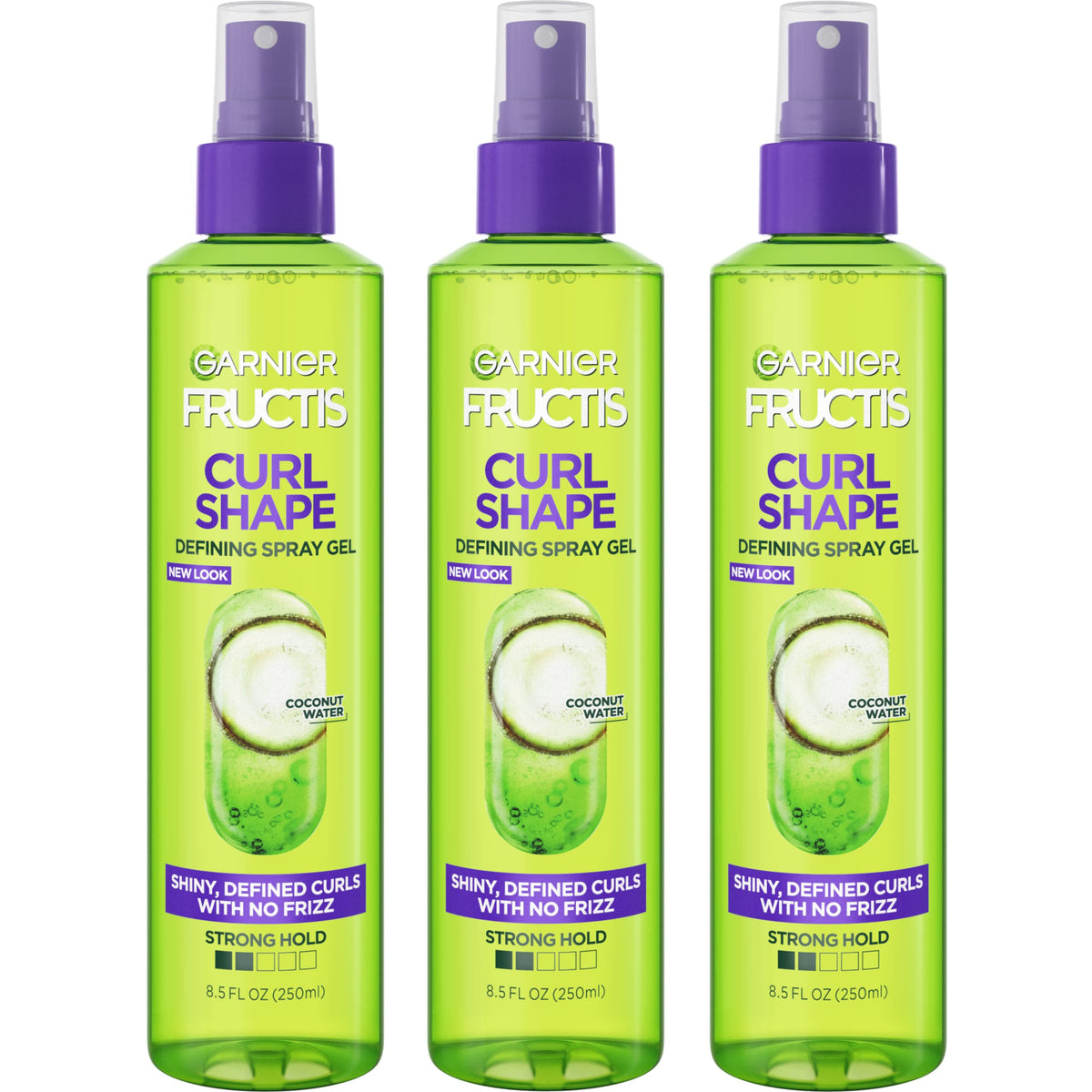 Garnier Fructis Style Curl Shape Defining Spray Gel for No Frizz, 8.5 Fl Oz, 3 Count (Packaging May Vary) Beauty & Personal Care Garnier