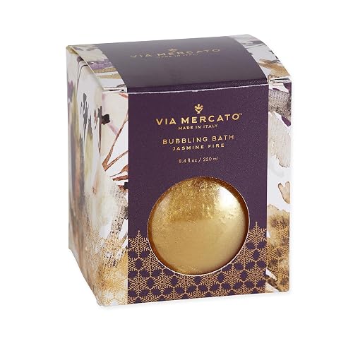 Via Mercato Scented Shimmering Bubble Bath, Moisturizing and Restorative, Ornament Gift Bottle is Beautifully Packaged with Gift-Giving in Mind, 250 Beauty & Personal Care Via Mercato
