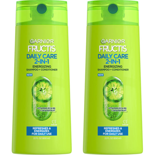 Garnier Fructis Fortifying 2-in-1 Shampoo and Conditioner for Stronger-Looking Hair with Touchable Softness, Daily Hair Care for Men and Women, Vegan