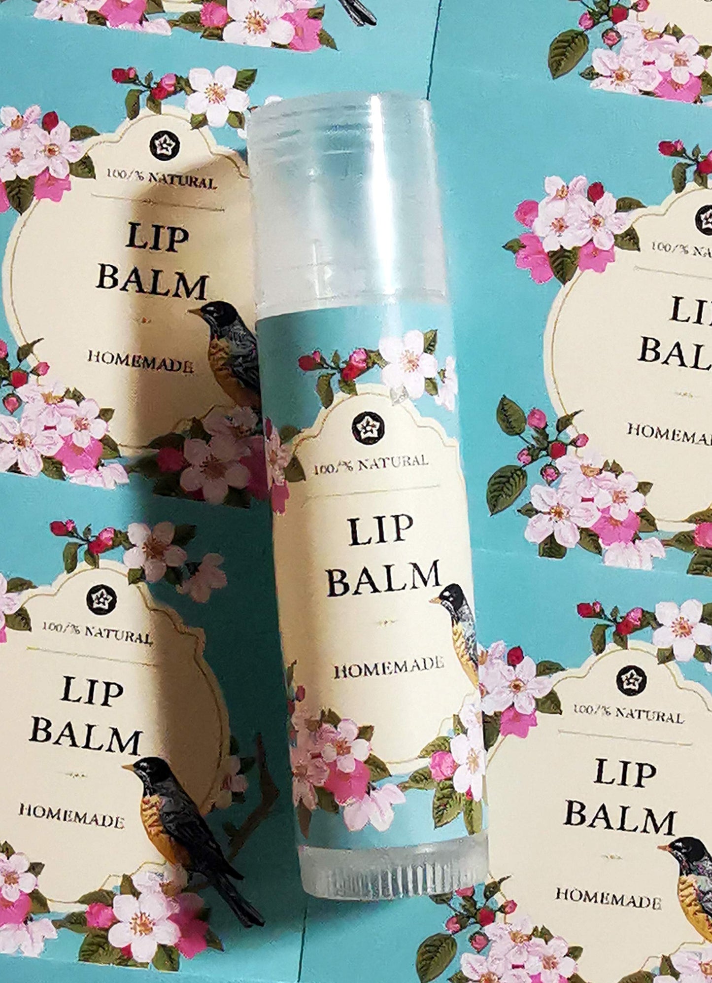ZZYBIA Homemade Skincare Products Adhesive Labels Stickers for Lip Balm Container Tubes 20pcs (Miami Blue) Beauty & Personal Care ZZYBIA