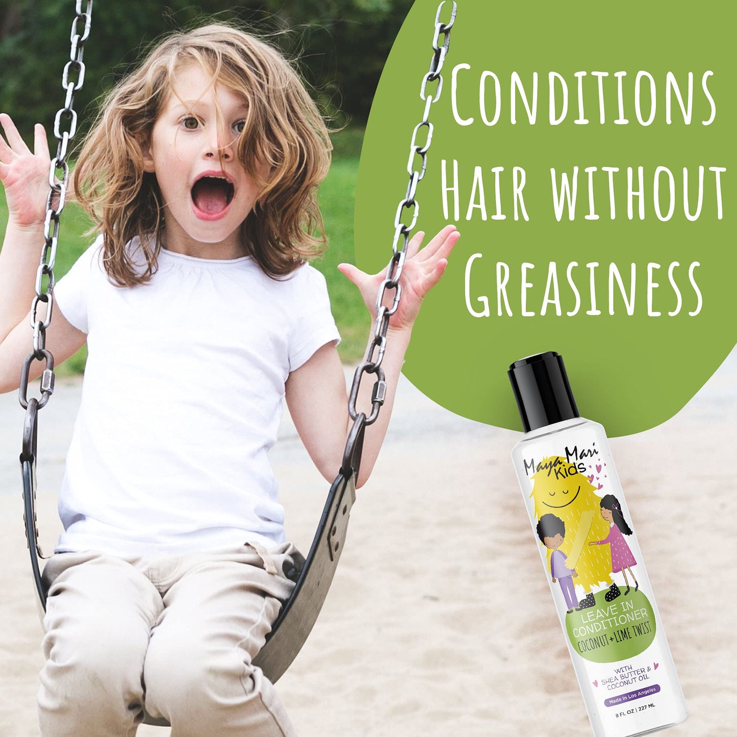 MAYA MARI Kids Leave-In Conditioner and Hair Detangling Cream, Sulfate Free, Coconut Lime Twist, Botanical Oil Blend for Toddlers, Boys and Girls Beauty & Personal Care MAYA MARI