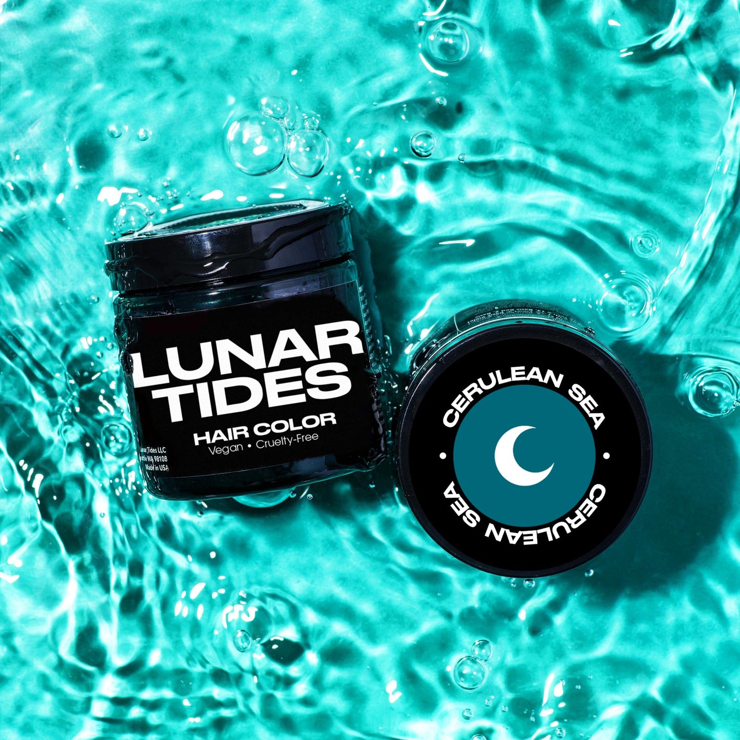 Lunar Tides Semi-Permanent Hair Color (43 colors) (Cerulean Sea, 4 fl. oz.) Beauty & Personal Care Lunar Tides