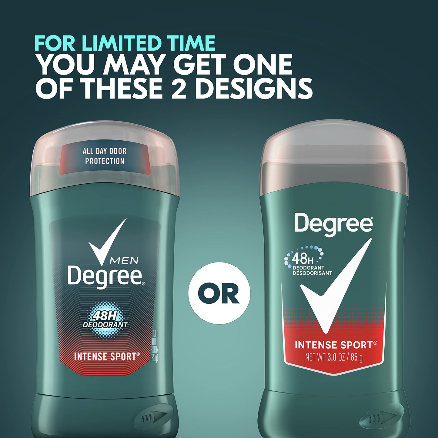 Degree Men Original Aluminum Free Deodorant for Men, 48-Hour Odor Protection, Intense Sport, 3 Ounce (Pack of 6) Beauty and Personal Care Degree