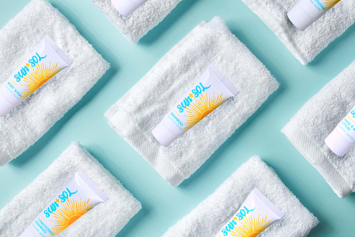 World Amenities Sun + Sol Bulk Hydrating Conditioner with Warm Coconut & Vanilla Fragrances, Travel Size Toiletries, Mini Hotel Amenities, 0.7 Oz, 50 Beauty & Personal Care World Amenities