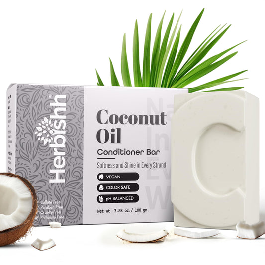 Herbishh Conditioner Bar, Moisturizing & Strengthening, Solid for Dry, Damaged & Thinning Hair, All Hair Types, Paraben-Free & Sulfate-Free, 3.53 oz Beauty & Personal Care Herbishh