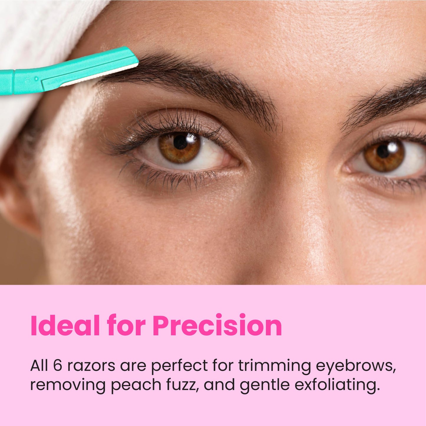 Lindo Brow Razor - Eyebrow Razor & Dermaplaning Tool, Multipurpose, Exfoliation, Face and Peach Fuzz facial Hair Removal dermaplane (6pcs) Beauty and Personal Care Lindo