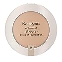 Neutrogena Mineral Sheers Compact Powder Foundation, Lightweight & Oil-Free Mineral Foundation, Fragrance-Free, Tan 80, .34 oz Beauty & Personal Care Neutrogena