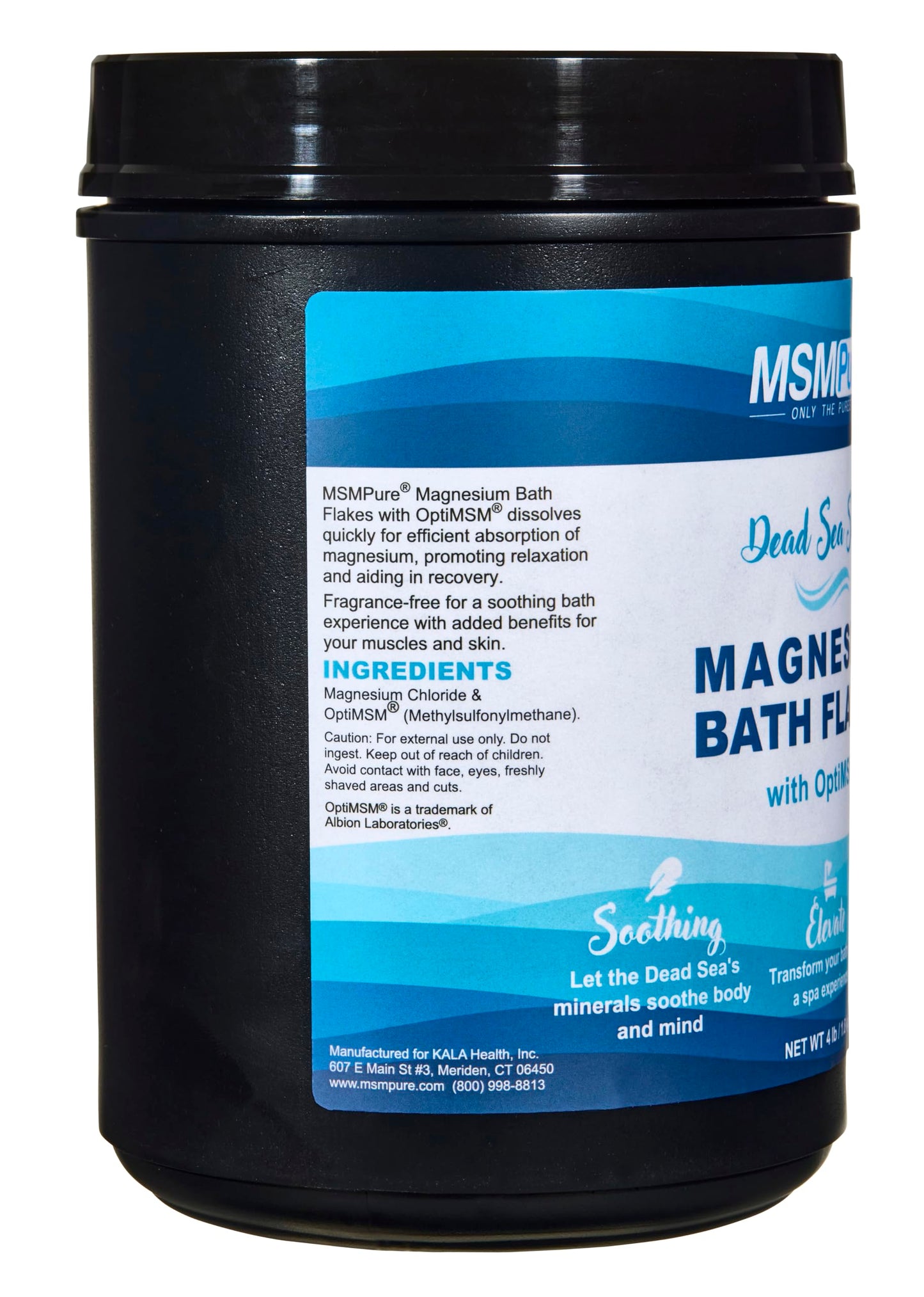 MSMPure Magnesium Bath Flakes with MSM - Dead Sea Magnesium Chloride for Muscle Recovery, Joint Relief & Relaxation - Epsom Salt Alternative Beauty and Personal Care KALA HEALTH