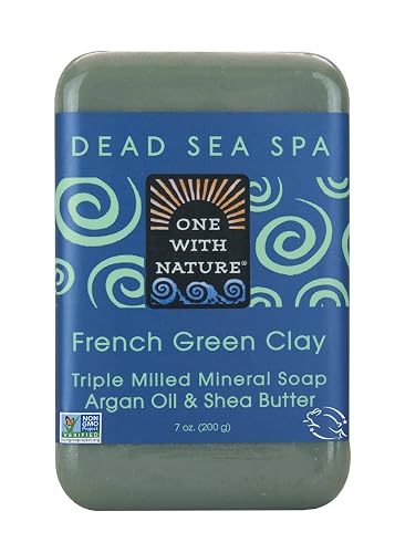 One With Nature Dead Sea Salt French Clay Soap 7 oz Beauty & Personal Care One With Nature