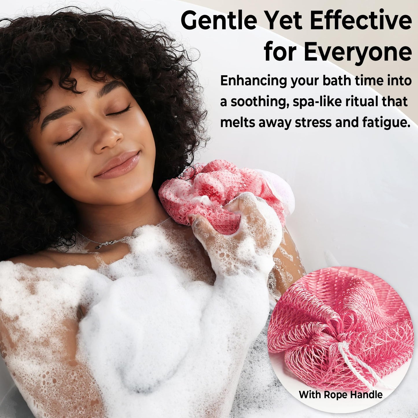 African Net Sponge Authentic - Exfoliating Back Scrub Bath Sponge with Knots - Afro Scrub Body Scrubber Exfoliator Washcloth - African Body Care Daily Beauty and Personal Care RelaxScene
