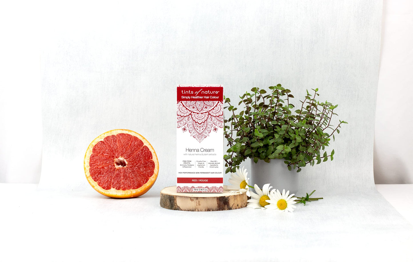 Tints of Nature Red Semi-Permanent Henna Cream Hair Colour, Ammonia-Free and 95% Natural, 2.37 fl oz Beauty & Personal Care Tints of Nature