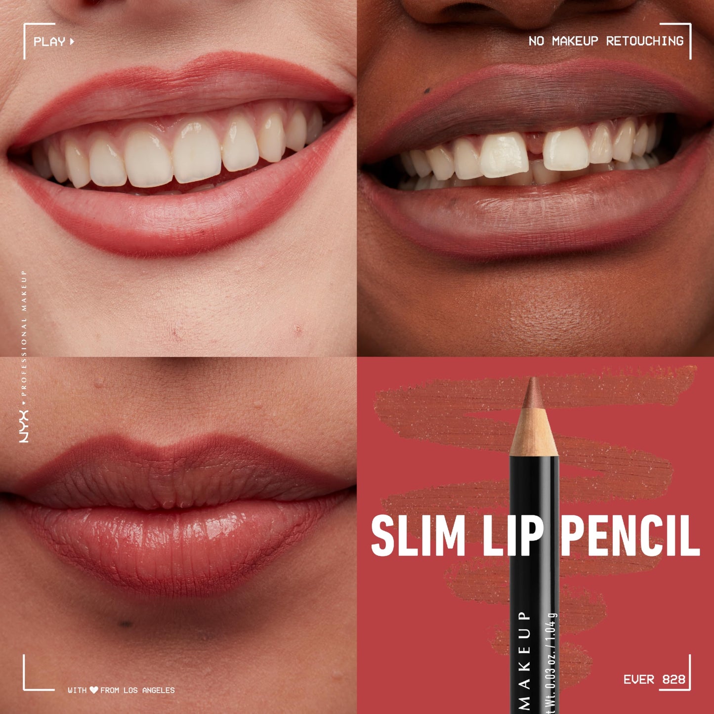 NYX PROFESSIONAL MAKEUP Slim Lip Pencil, Long-Lasting Creamy Lip Liner - Ever Beauty & Personal Care NYX PROFESSIONAL MAKEUP