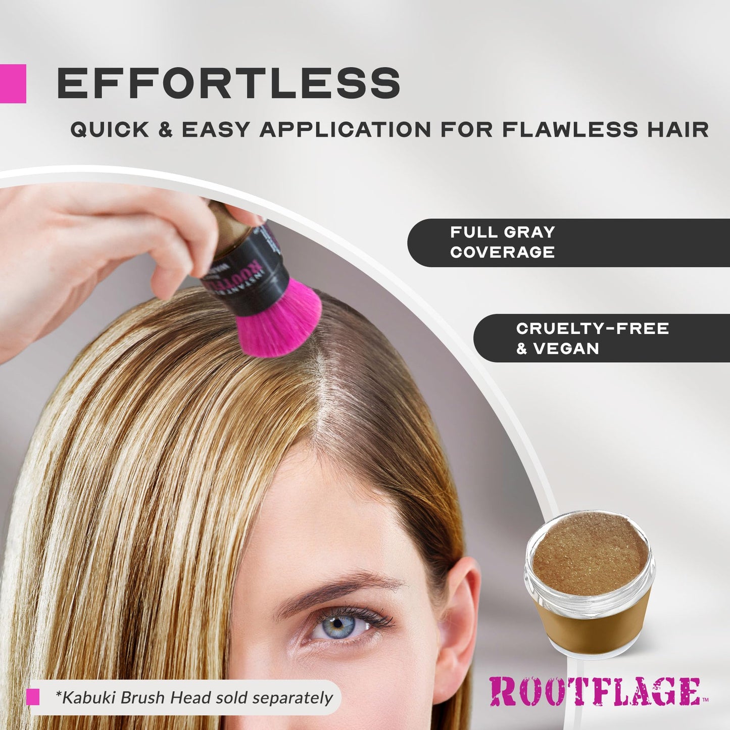 Rootflage Root Touch Up Powder - 04 Light Brown, Temporary Hair Color, Thinning Hair Powder and Concealer Refill Jar with Detail Brush Included (0.31 Beauty & Personal Care Rootflage