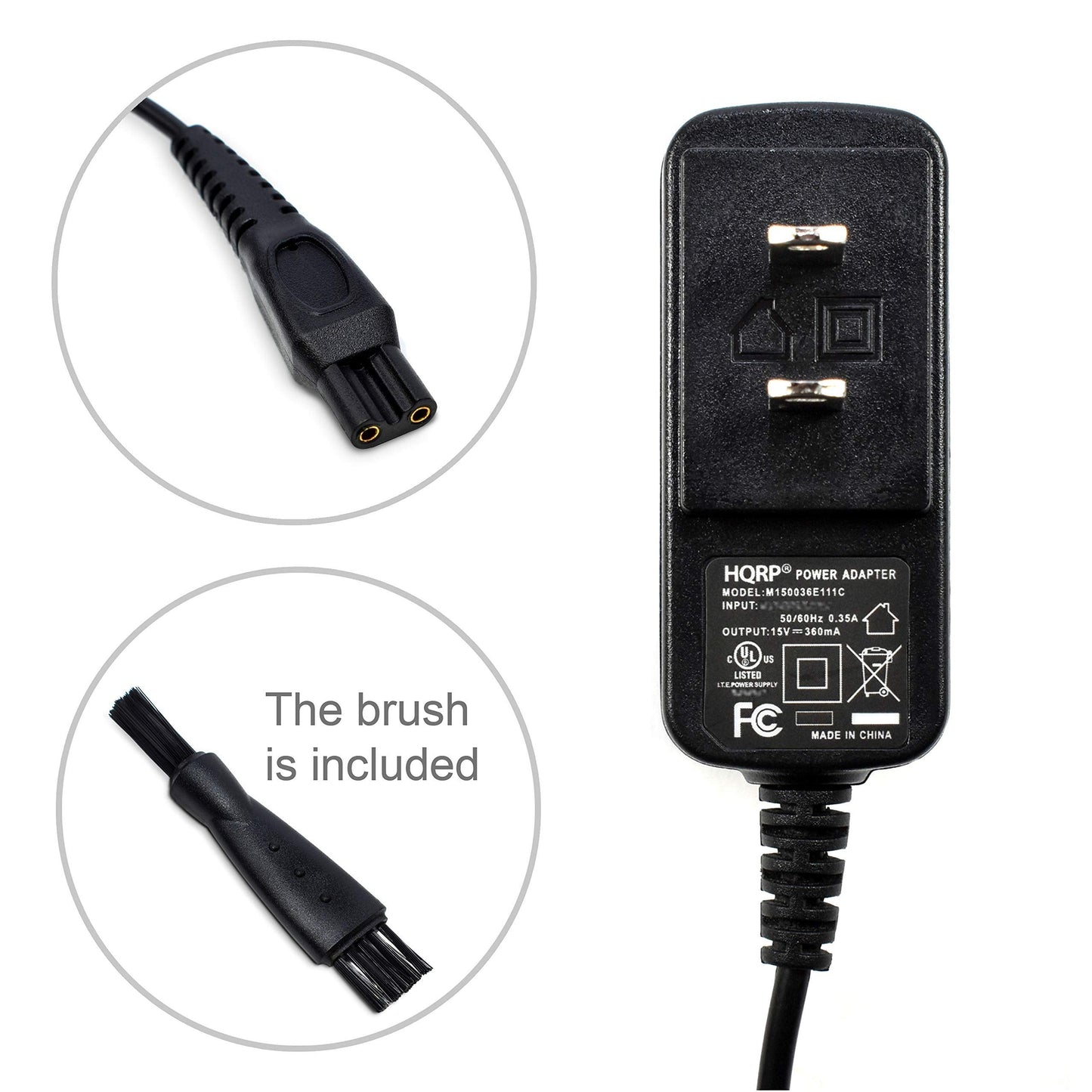 HQRP 15V Charger Compatible with Philips Norelco HQ8505 7000 5000 3000 6709X 6716X 6735X 6737X 6828XL 6829XL RQ1280 RQ1260, Aquatech Powertouch AT880 Beauty and Personal Care HQRP