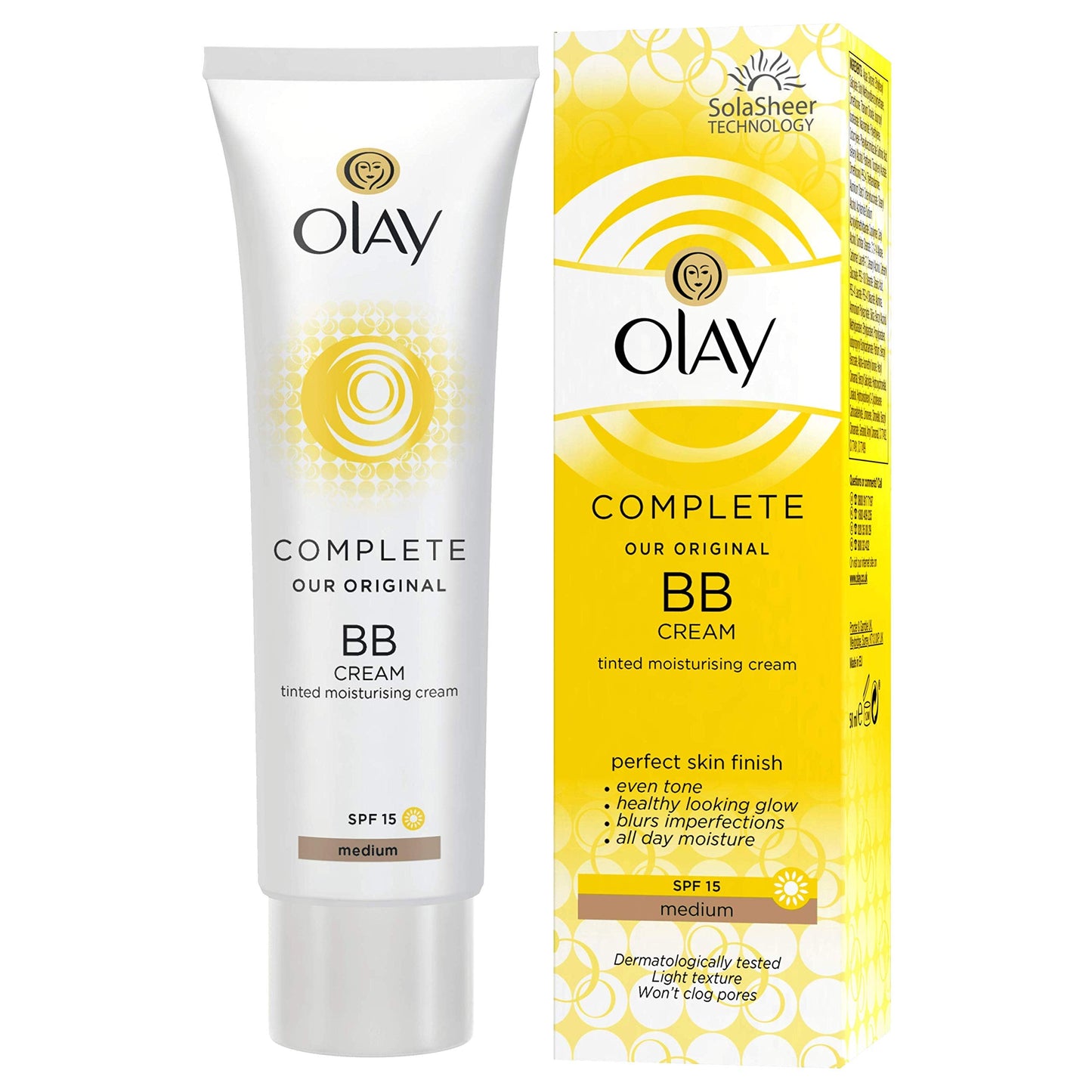 Olay Complete Bb Cream Spf15 Skin Perfecting Tinted Moisturiser 50Ml - Medium Beauty & Personal Care Olay