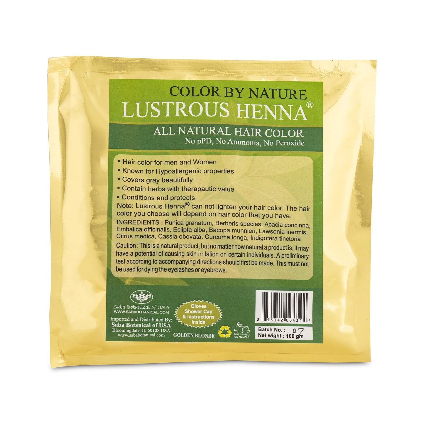 All Natural Lustrous Henna Blonde 100 grams Beauty & Personal Care Lustrous Henna