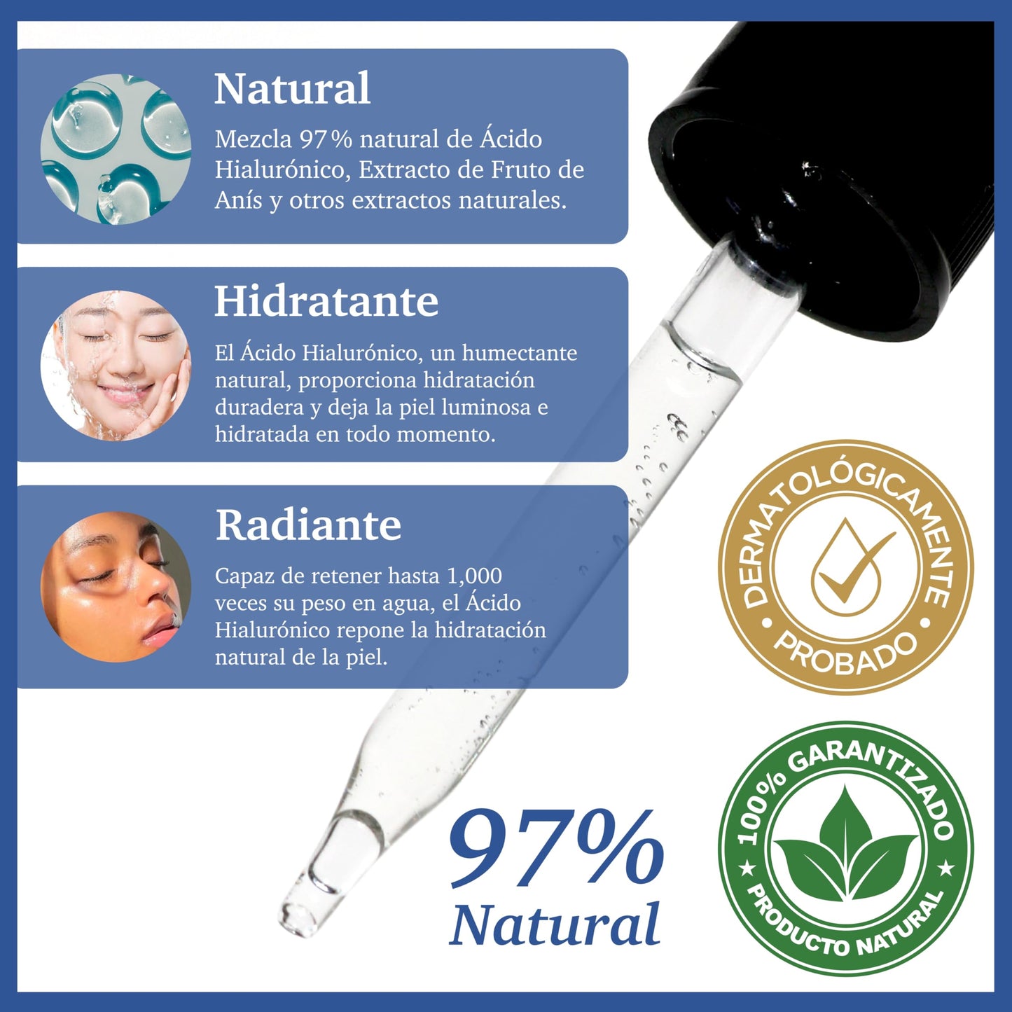 Purifect Hyaluronic Acid Plumping Facial Serum - Ultra Hydrating & Moisturizing Serum for Face, Balances Skin Texture, Vitamin E for Antioxidant Beauty & Personal Care Purifect by Symphony Beauty