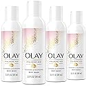 Olay Cleansing & Nourishing Body Wash for Women, 4 Pack, Hydrating Body Wash with Hyaluronic Acid and Vitamin B3, Travel Size 3 oz each Beauty & Personal Care Olay