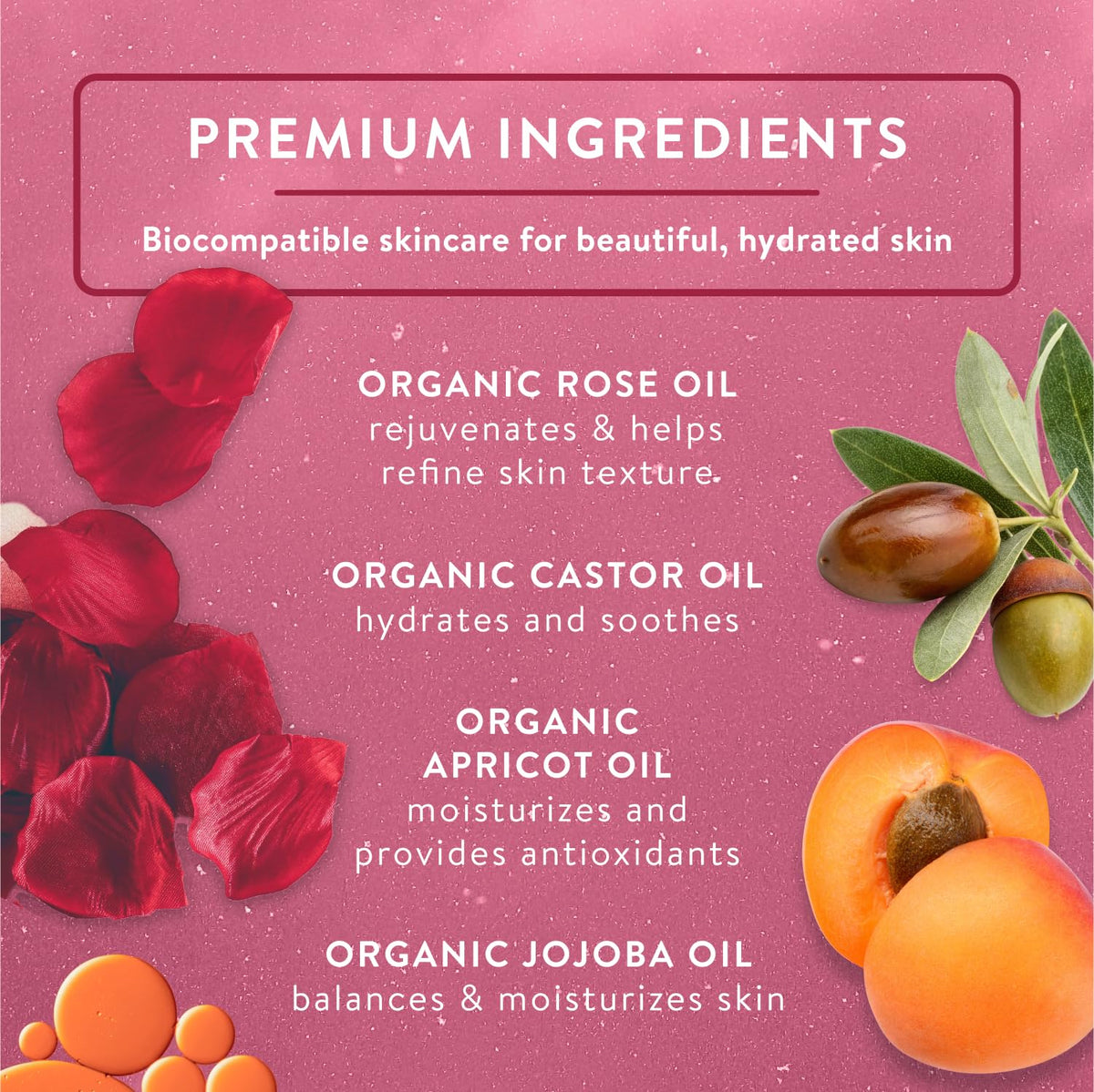 Badger Rose Face Cleansing Oil, Organic Facial Cleanser & Makeup Remover, Non-Greasy Moisturizing Skin Balancing Gentle Face Cleanser w/Pure Rose Oil Beauty & Personal Care Badger