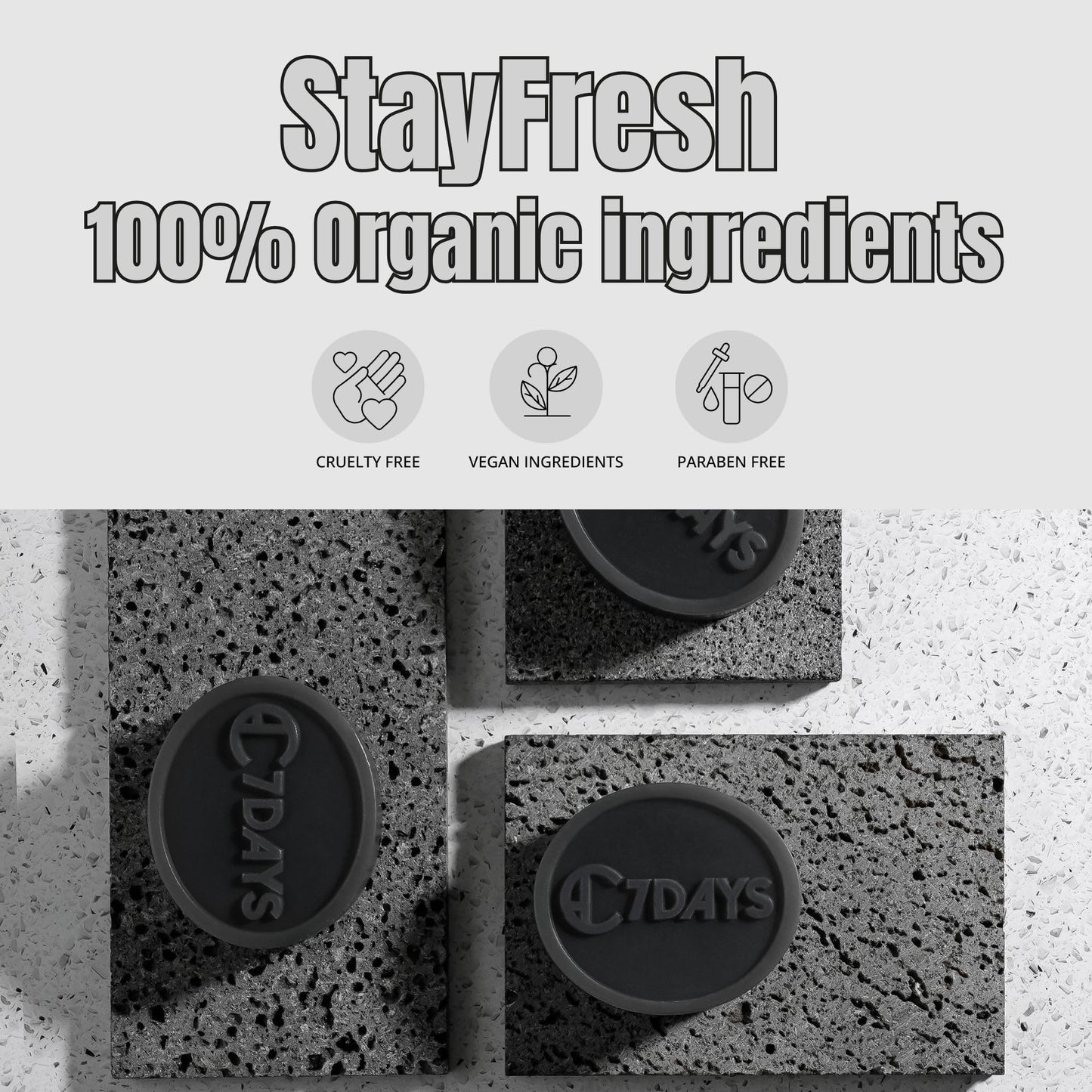 CDH7DAYS StayFresh Charcoal Soap Bar - Natural Odor-Reducing Body Soap, Handmade Korean Charcoal Bar for After Workout, Deep Cleansing, Fresh & Clean Beauty & Personal Care CDH7DAYS Soap that Resembles Nature