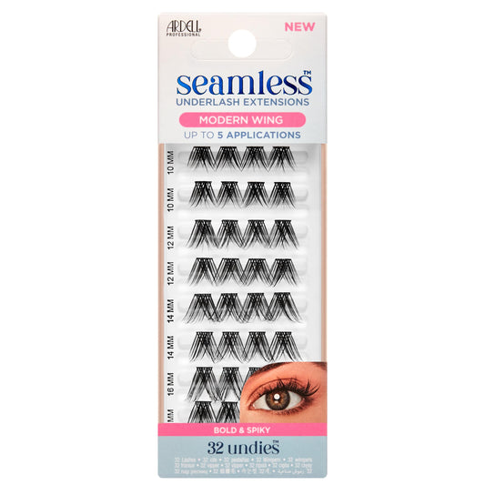 Ardell Seamless Underlash Extensions, Diy Lash Clusters, Eyelash Extension Kit, Modern Wing, Up To 5 Applications - 32 Ct, 1-Pack