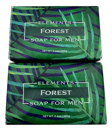 Greenwich Bay Trading Co. Forest Elements Soap For Men, 8.6 oz Bars, Set of 2, Enriched with Botanical Butters and Virgin Olive Oil Beauty & Personal Care Greenwich Bay