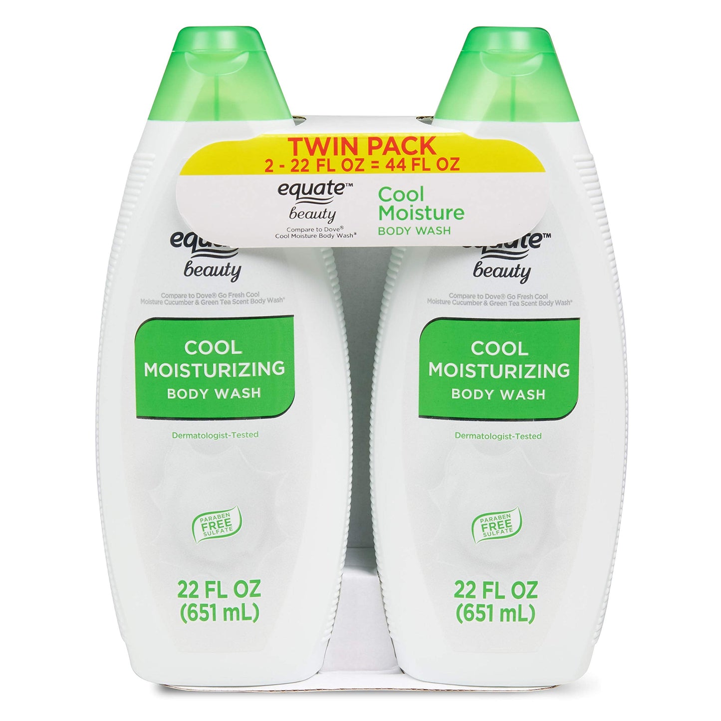 Equate Beauty Cool Moisturizing Body Wash, (2 Pack) each 22 fl oz Beauty & Personal Care Equate Beauty
