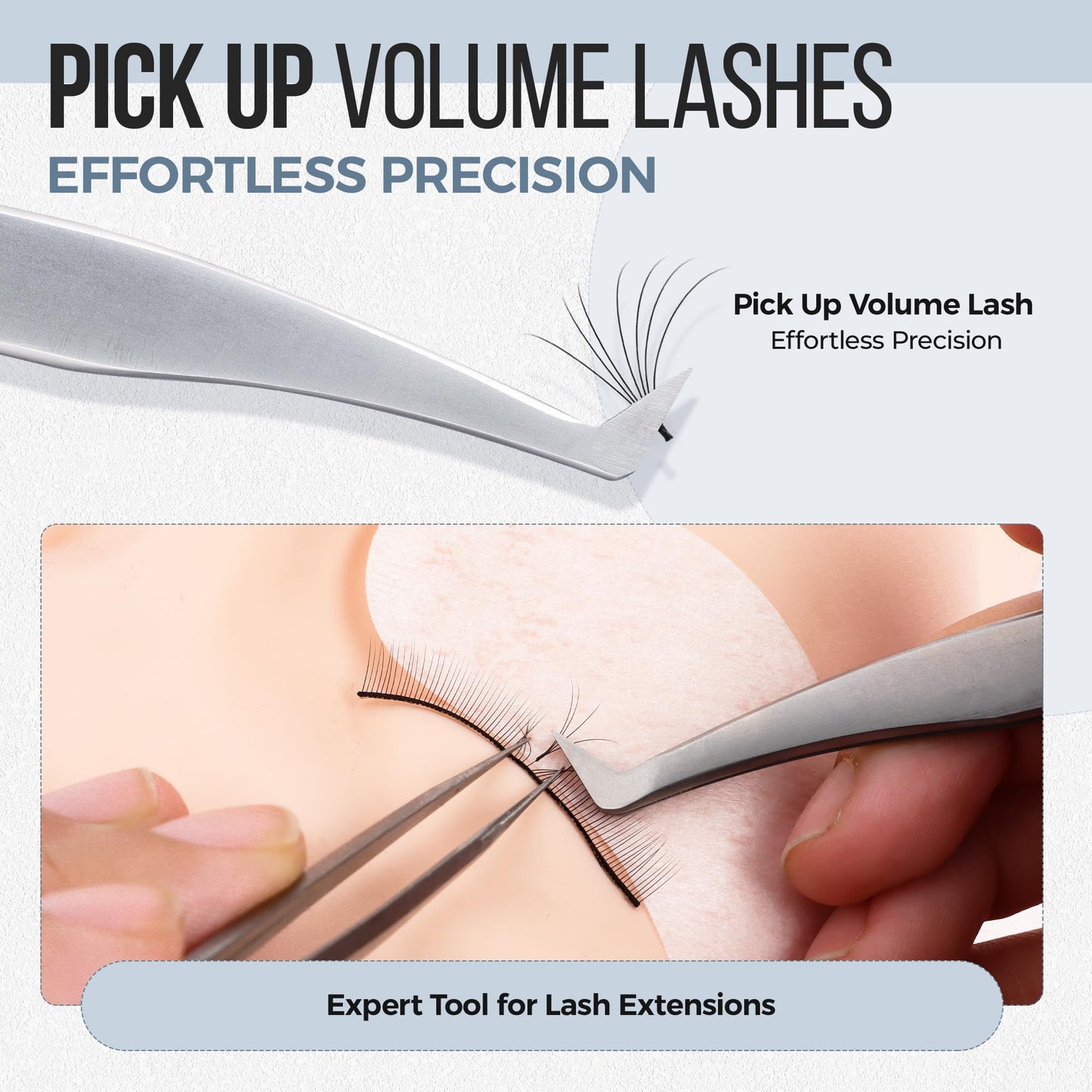 LASHVIEW Lash Tweezer, High Precision Stainless Steel Volume Eyelash Tweezers, Eyelash Extension Tweezers for Profissional Grafting lash Extension Beauty & Personal Care LASHVIEW