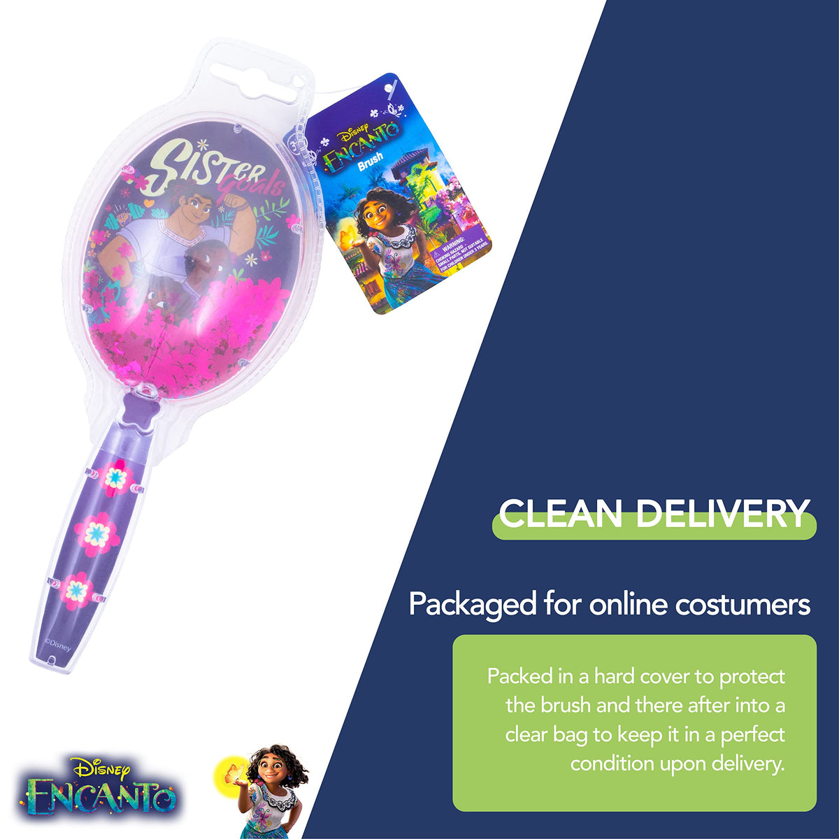 LUV HER Disney Encanto Hair Brush with Magical Sparkling Stars Confetti HairBrush, Purple - Kids Ages 3+ Beauty & Personal Care LUV HER