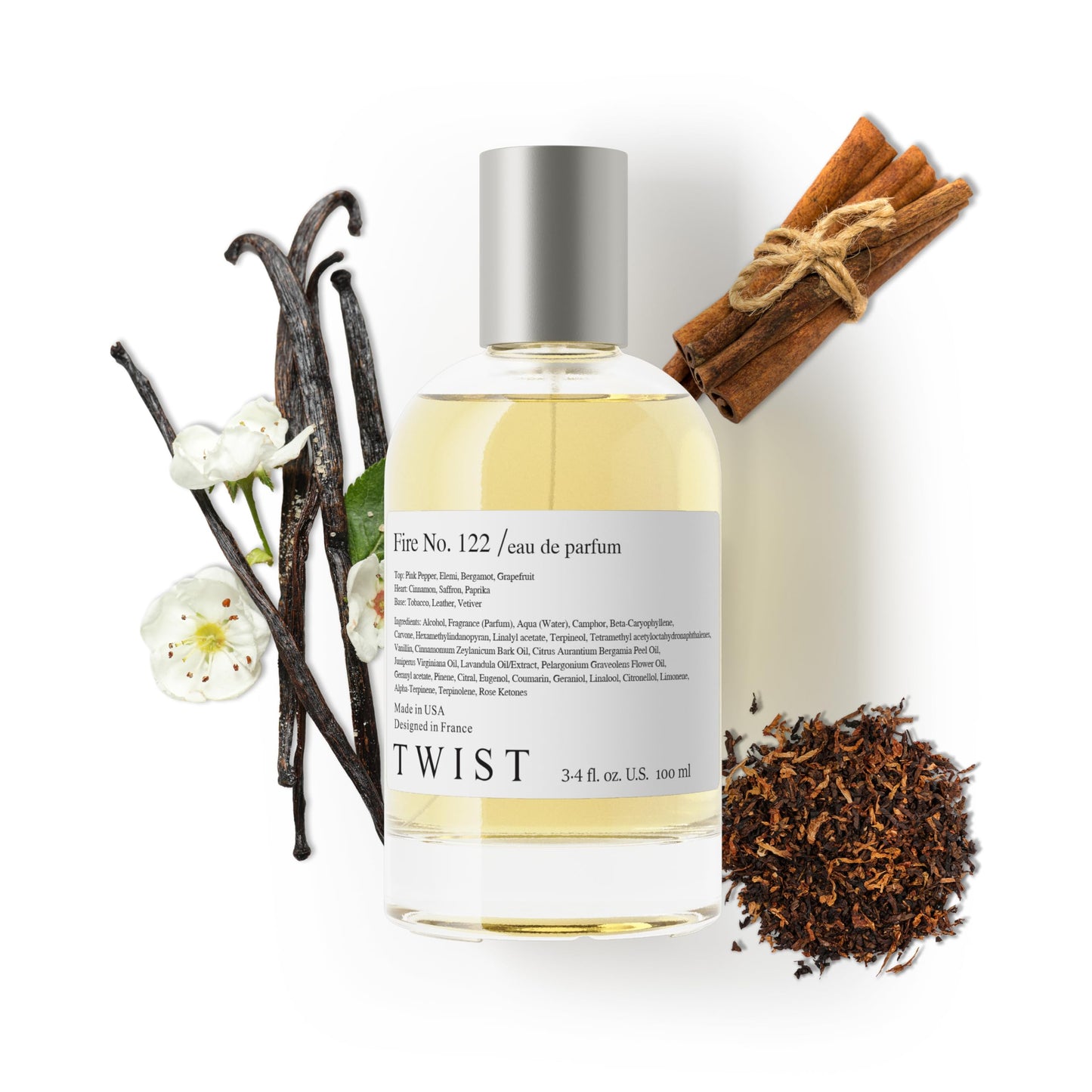 Twist Fire No. 122 - Inspired by Spicebomb V&R, Long-Lasting Perfume for Men, Vegan, Clean Ingredients, Cinnamon & Tobacco - Spray 100 ml | 3.4 fl Beauty & Personal Care HOUSE OF TWIST
