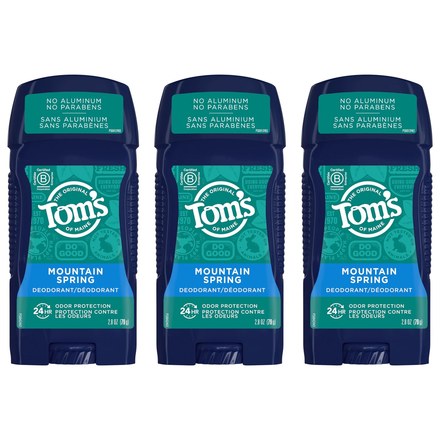 Tom's of Maine Long-Lasting Aluminum-Free Natural Deodorant for Men, Mountain Spring, 2.8 oz. 3-Pack (Packaging May Vary) Beauty and Personal Care Tom's of Maine