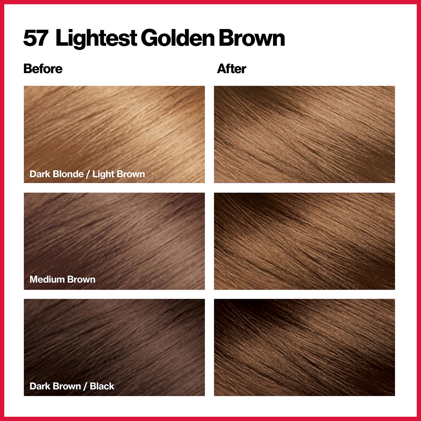 Revlon Permanent Hair Color, Permanent Hair Dye, Colorsilk with 100% Gray Coverage, Ammonia-Free, Keratin and Amino Acids, 57 Lightest Golden Brown Beauty & Personal Care REVLON