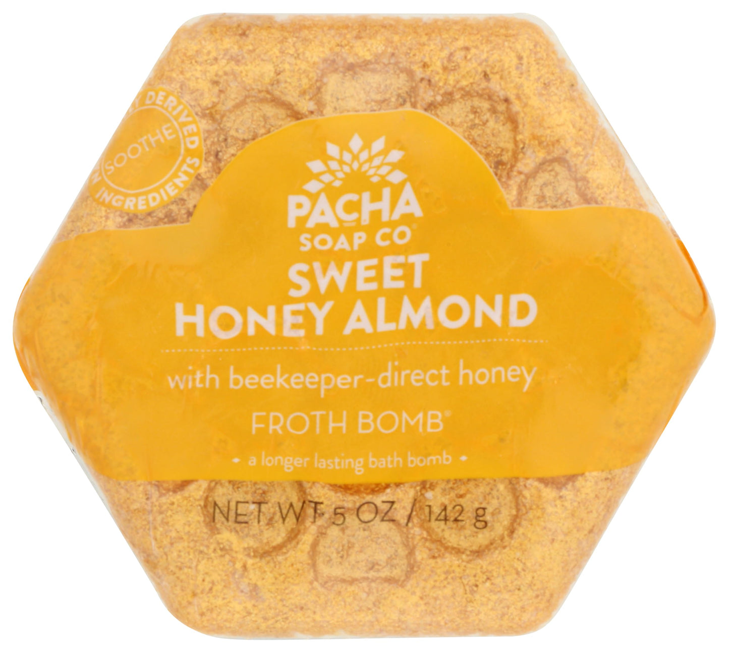 PACHA SOAP Sweet Almond Honeycomb Froth Bomb, 5 OZ Beauty & Personal Care Pacha Soap Co