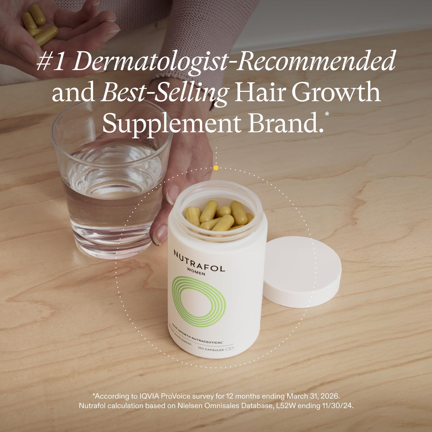 Nutrafol Women's Hair Growth Supplements, for Women Ages 18-44, Clinically Proven Hair Supplement for Visibly Thicker and Stronger Hair, Dermatologist Beauty and Personal Care Nutrafol