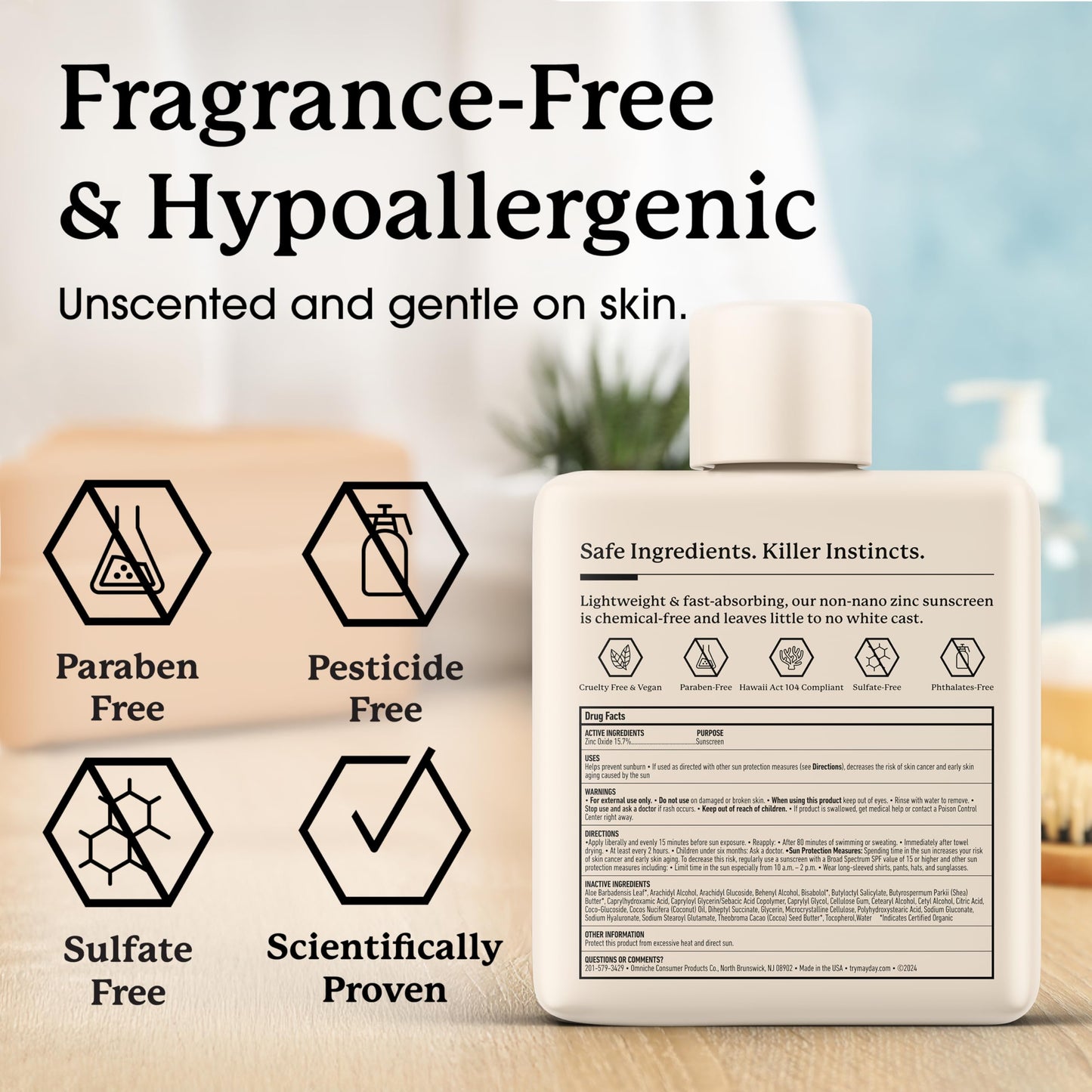 MAYDAY SPF 30 Everyday Sunscreen - Chemical-Free, Fragrance-Free, Water-Resistant Broad Spectrum Protection for Face & Body - Suitable for All Skin Beauty & Personal Care MAYDAY