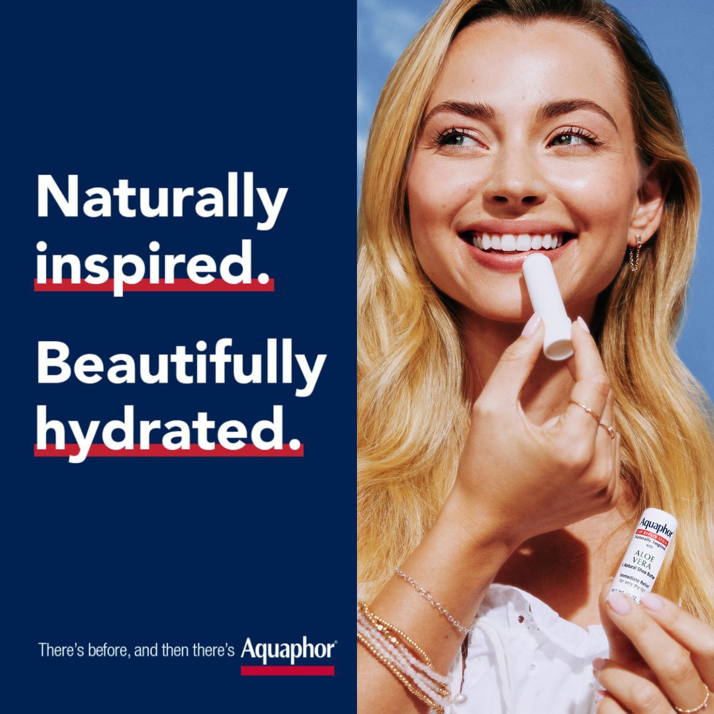 Aquaphor Naturally Inspired Lip Repair Stick Four (4) Pack with Shea Butter, Lip Balm Set, Coconut Oil, Two (2) 0.17 Oz + Two (2) Aloe Vera, 0.17 Oz Beauty and Personal Care Aquaphor