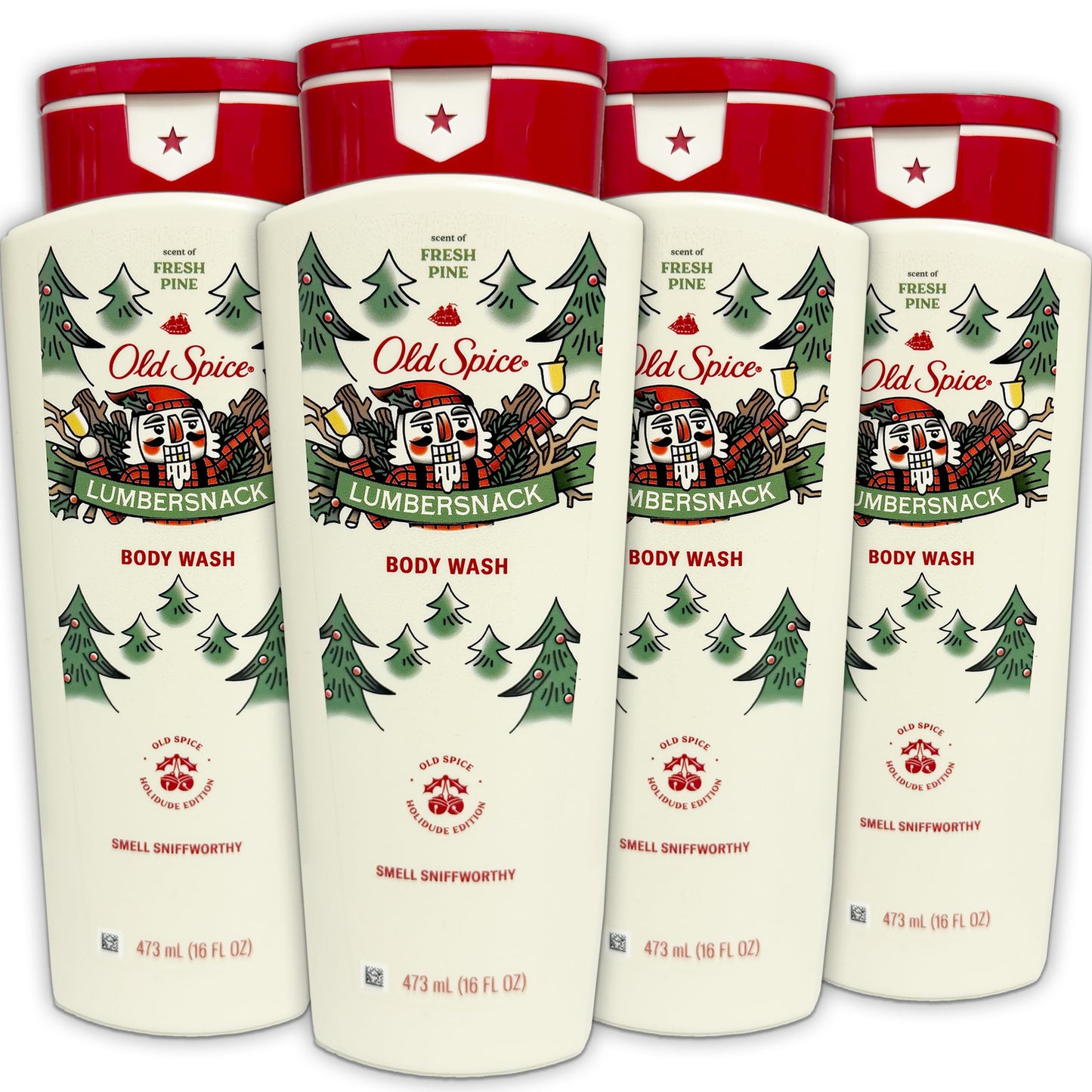 Old Spice Body Wash for Men, 4 Pack, Limited Edition Lumbersnack Pine Tree Scent, Hydrating Formula for Smooth Skin, 24/7 Long Lasting Freshness, 16 Beauty & Personal Care Old Spice