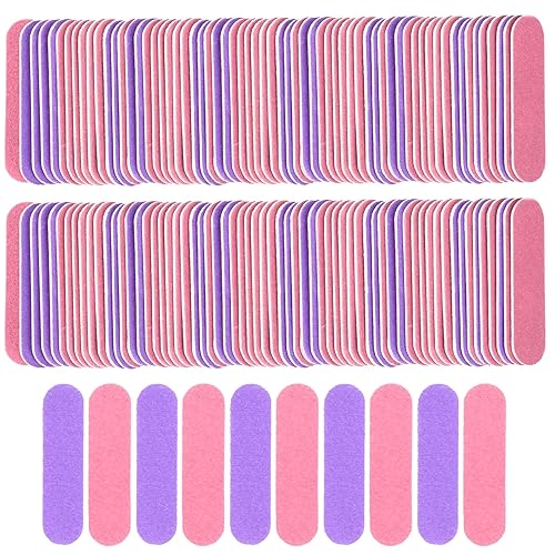 VIOCIWUO Mini Nail File Bulk 300Pcs (180/240 Grit), Disposable Nail Files Double Sided Emery Boards Home or Professional Manicure Tools(Purple Beauty & Personal Care VIOCIWUO