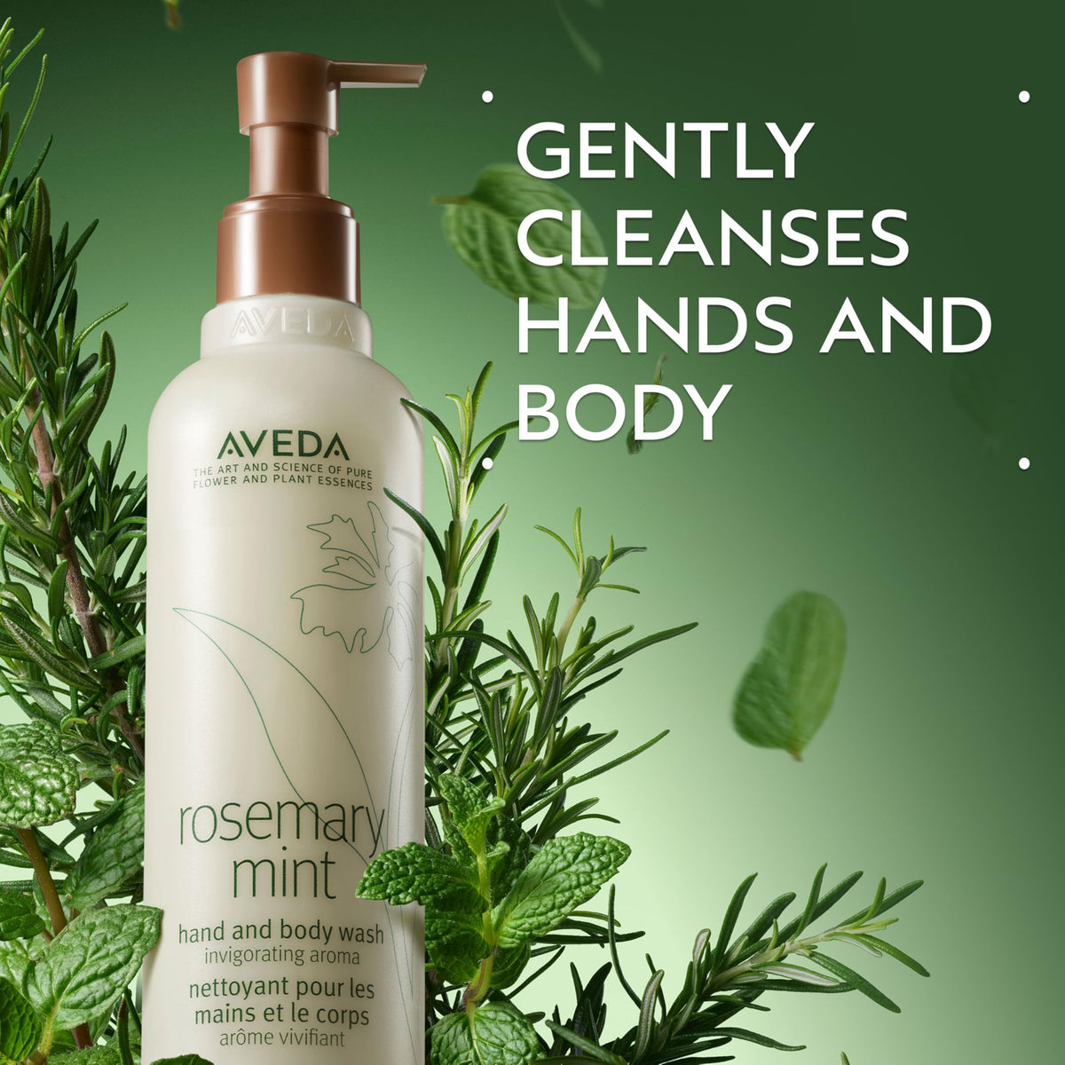 Aveda Rosemary Mint Hand & Body Wash | Liquid Hand Soap and Body Wash | with Invigorating Aroma of Certified Organic Peppermint & Rosemary, 8.5 Fl Oz Beauty & Personal Care Aveda