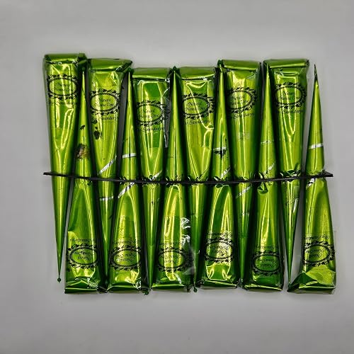 VedaSecrets Saundrya PureGlow Natural Henna Cones - 100% Organic, Ready-to-Use for Vibrant Hair Color, Pack of 6 Beauty & Personal Care VedaSecrets