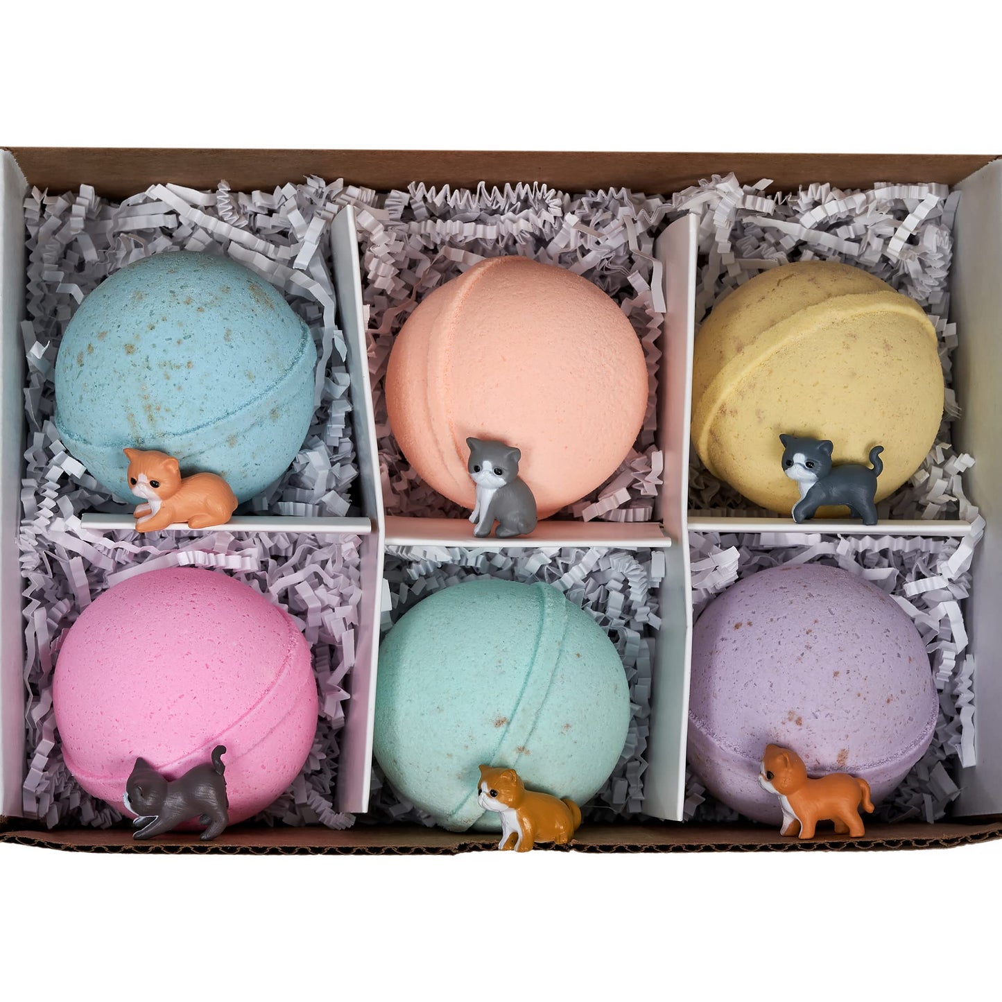 Spa Pure Kittens in Basket: 6 Adorable Kittens Hiding Inside Each Colorful Bath Bomb, XL 5 oz Each (6 Count) Pack of 1, Multicolor Beauty and Personal Care Spa Pure