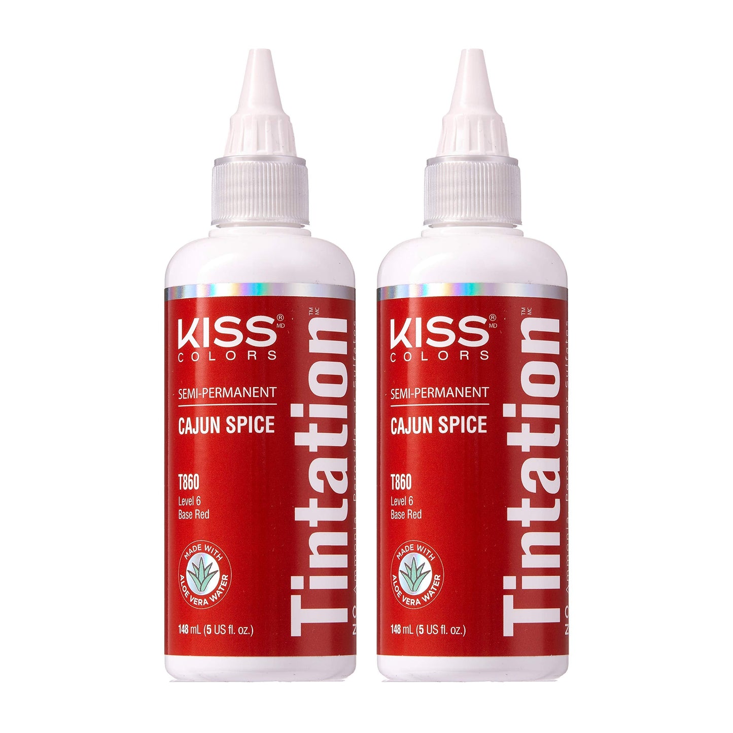 Red by Kiss Tintation Semi-Permanent Hair Color, Aloe Vera Water Based, Argan Oil, Olive Oil, Collagen & Keratin, Long-Lasting Color Dye (Cajun Spice Beauty & Personal Care Red by Kiss