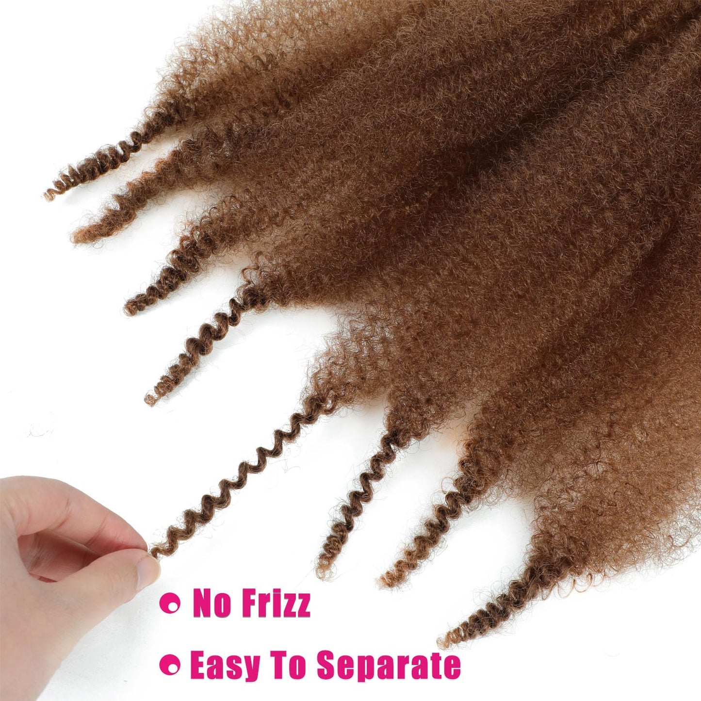 Afro Twist Hair 18 Inch 3 Packs, Springy Afro Twist Hair Pre Fluffed Spring Twist Hair Pre Separated Wrapping Hair for Soft Locs Hair Extensions (18 Beauty and Personal Care Hbegant