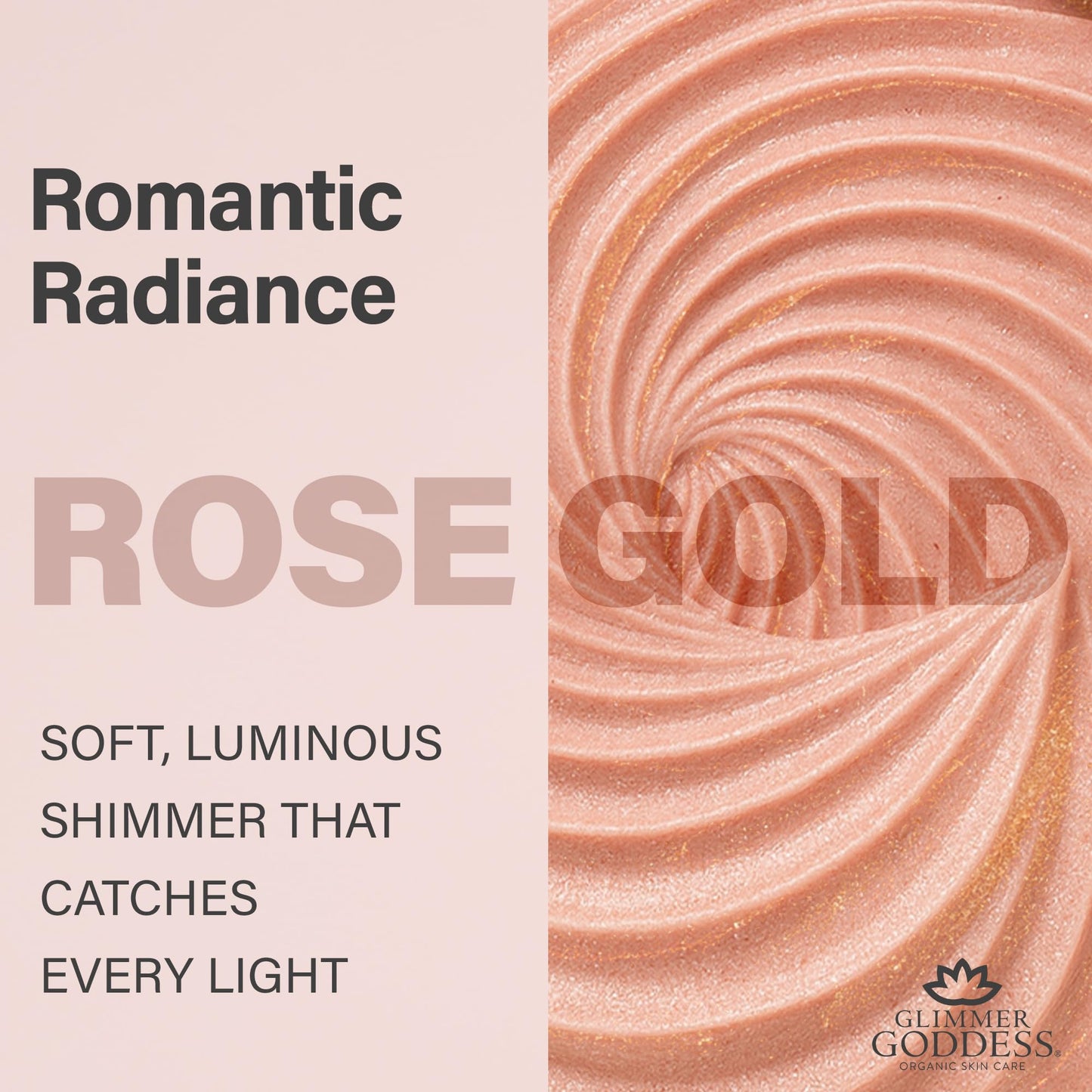 Glimmer Goddess Shimmer Body Butter with Organic Whipped Shea Butter for Hydration, Moisturizing & Silky Natural Glow - Rose Gold Super, 2 oz Beauty & Personal Care GLIMMER GODDESS