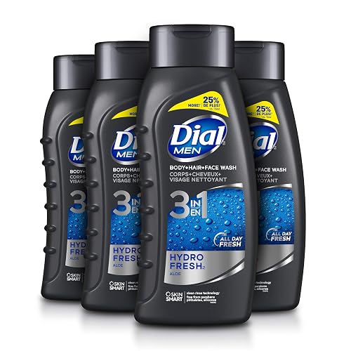 Dial Men Hair + Body Wash, Hydro Fresh, 20 fl oz (Pack of 4) Beauty & Personal Care Dial
