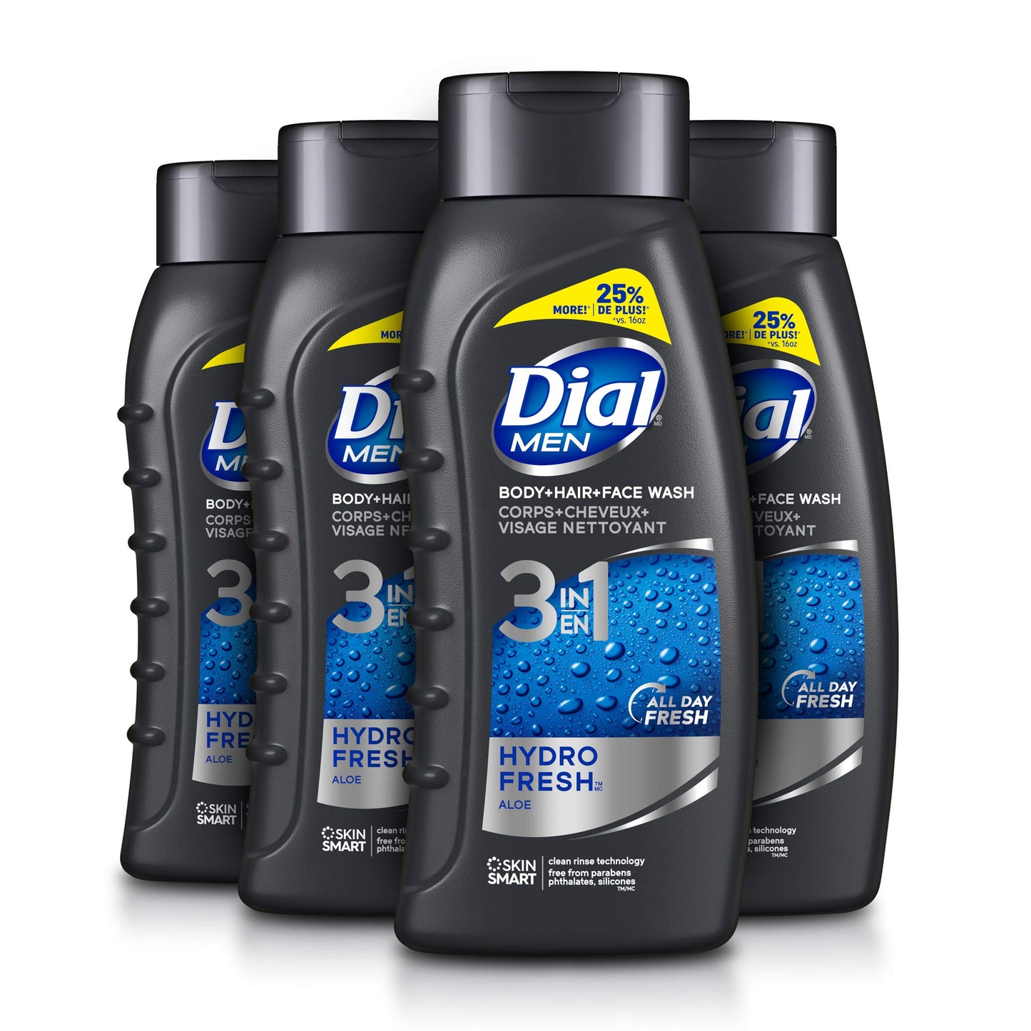 Dial Men Hair + Body Wash, Hydro Fresh, 20 fl oz (Pack of 4) Beauty & Personal Care Dial